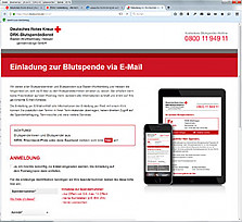 Website www.blutspende.de/email/