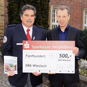 Spendenübergabe 500 Euro für den Ortsverein Wiesloch