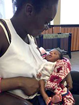 Afrikanerin mit ihrem Baby