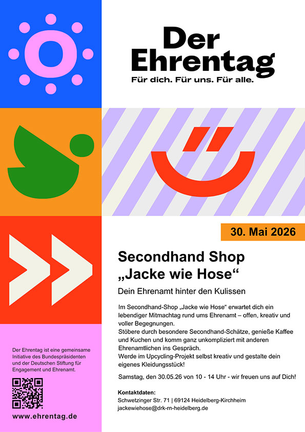 Plakat Ehrentag im Secondhand Shop