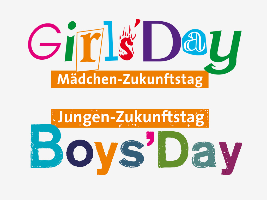 Logo Girls Day Mädchen-Zukunftstag und Logo Boys Day Jungen-Zukunftstag