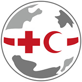 Symbol Universalität - Weltkugel mit rotem Kreuz und Sichel